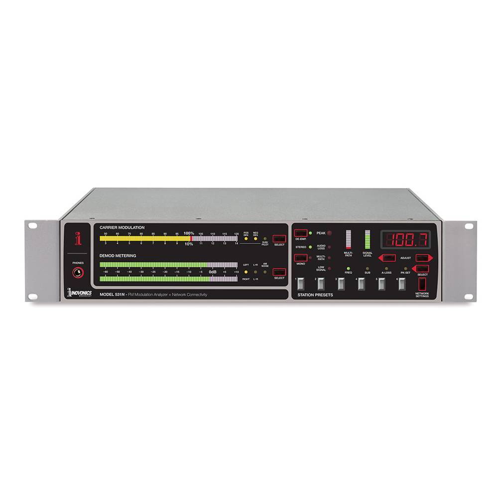 Inovonics 531N FM Modulation Monitor: Tunable Off-Air – 76MHz – 108MHz –