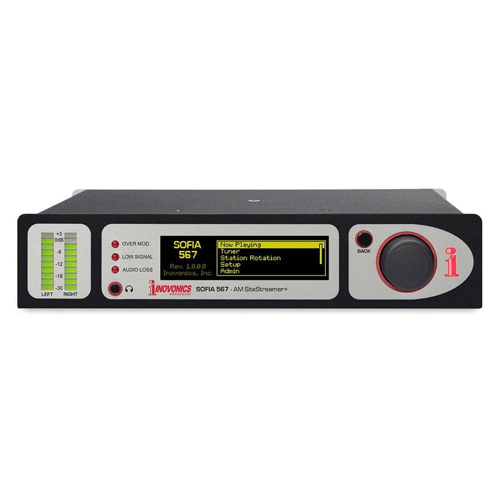 Inovonics 567 Sofia AM Sitestreamer+™: DSP-Based Remote Monitor-Receiver –
