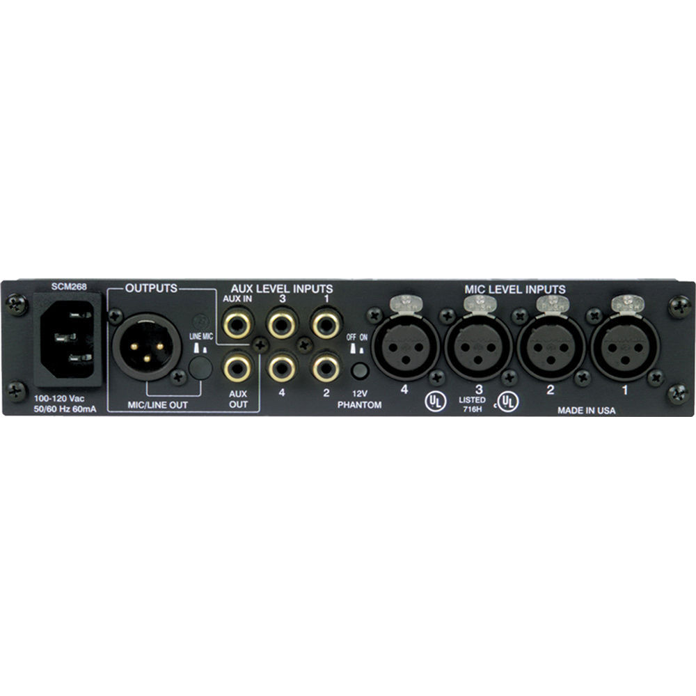 Shure SCM268 Four-Channel Transformer Balanced Microphone Mixer - Image 2