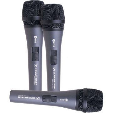 Sennheiser 3-PACK-E835-S Pro Handheld Microphone Set