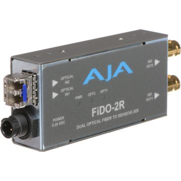AJA FIDO-2T 2-Channel Single Mode LC Fiber to 3G-SDI Receiver