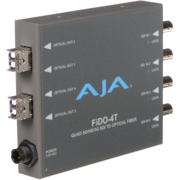 AJA FiDO-4T 4-Channel Single Mode LC Fiber to 3G-SDI Transmitter