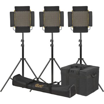 Ikan OYB10-3PT-KIT Onyx 1X1 Bi-Color LED 3-POINT Light Kit