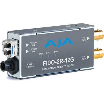 AJA FIDO-2R 2-Channel 12G-SDI/LC Single Mode LC Fiber to Receiver