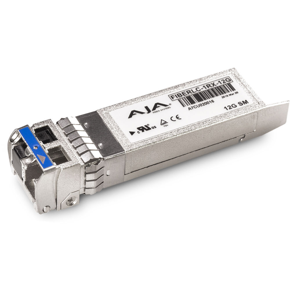 AJA FIBERLC-1RX-12G 1-Channel 12G-SDI Single Mode LC Fiber Receiver SFP