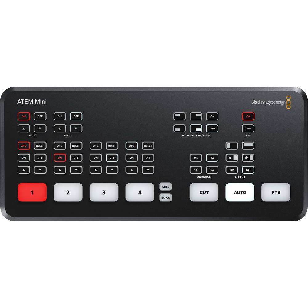 Blackmagic Design ATEM Mini 4 HDMI Inputs Live Stream Switcher