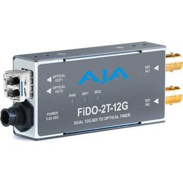 AJA FIDO-2T 2-Channel 3G-SDI to Single Mode LC Fiber Transmitter