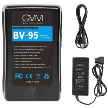 GVM BV-95V-Mount Battery with D-Tap and DC Outputs