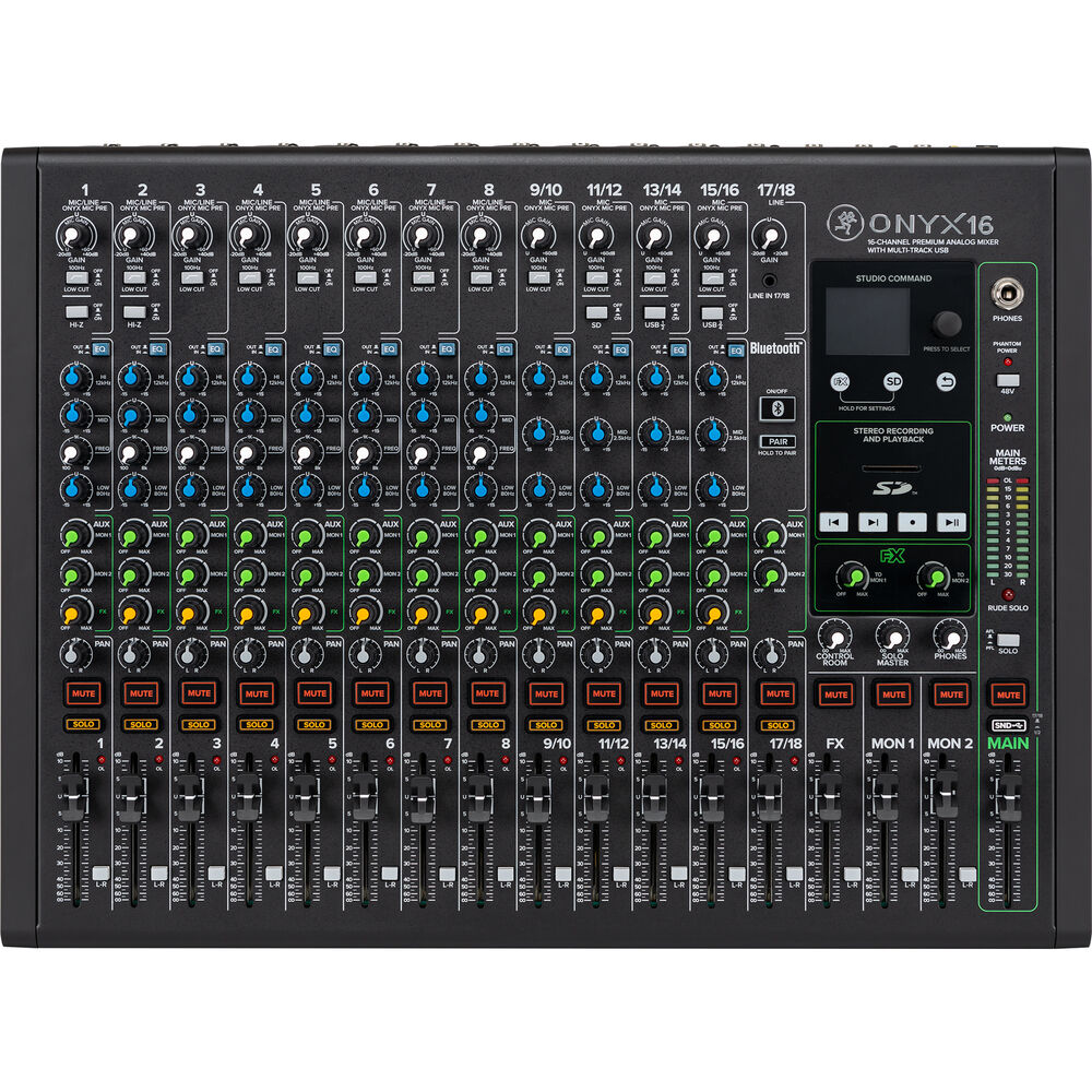 Mackie ONYX16 16-Channel Premium Analog Mixer with Multi-Track USB - Image 2