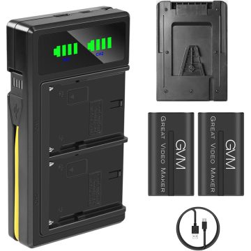 GVM VM-F970 2x NP-F970 6600MAH Batteries