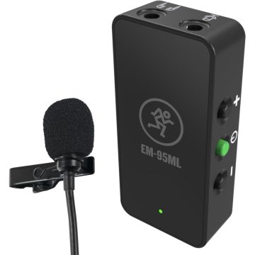 Mackie EM-95ML EM-95ML Phone/Camera Lavalier Microphone w/ Amp