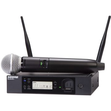 Shure GLXD24R+/SM58-Z3 the Glx-D+ Dual Band Wireless Rack System Features the