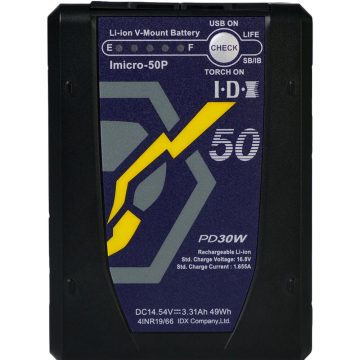 IDX IMICRO-50P Micro LI-Ion High Load V-Mount Battery