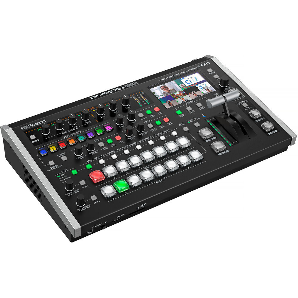 Roland V-80HD HD Video Switcher – 6 Channel Streaming and SRT