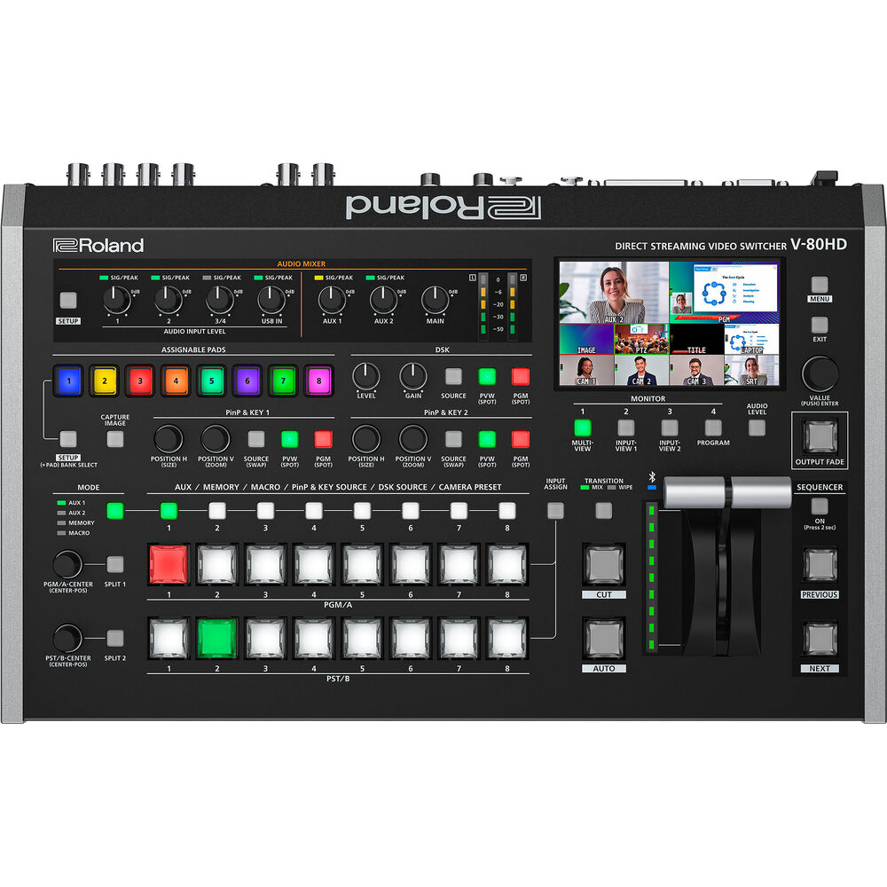 Roland V-80HD HD Video Switcher – 6 Channel Streaming and SRT - Image 4