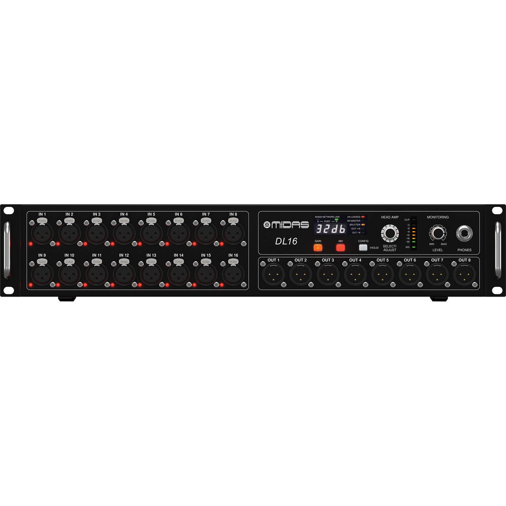 MIDAS-DL16 16-Input / 8-Output Stage Box