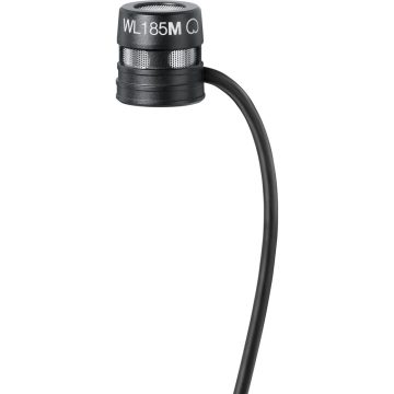 Shure WL185MB/C-TQG Lavalier Microphone, Cardioid Black