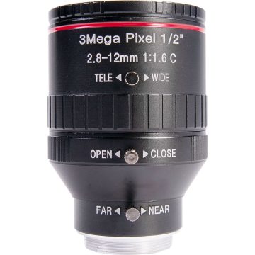 AIDA CS-2812V HD Varifocal 2.8-12MM Manual Iris CS Mount Lens