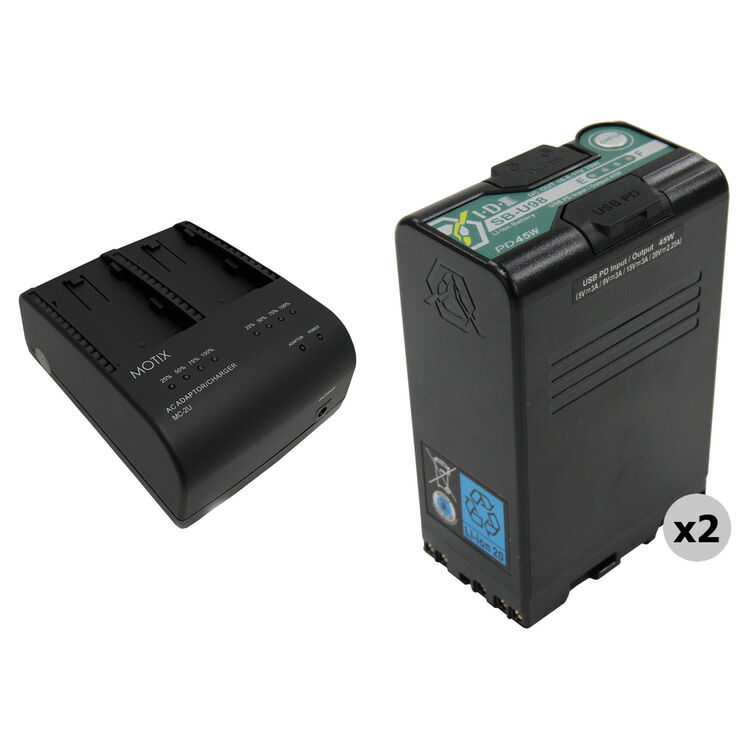 IDX MC-2U98-PD Kit with (2) SB-U98 PD Batteries
