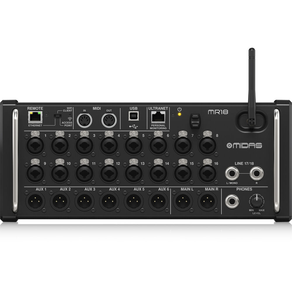MIDAS-MR18 18-Input Digital Mixer for Ipad/Android Tablets