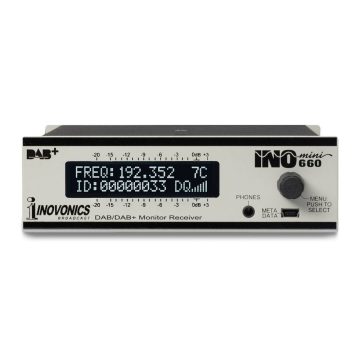 Inovonics 660 Inomini Dab+ Broadcast Monitor – Receiver: Adjustable L/R