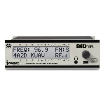 Inovonics 673 Inomini FM/RDS Monitor – Receiver: Adjustable L/R Analog & AES