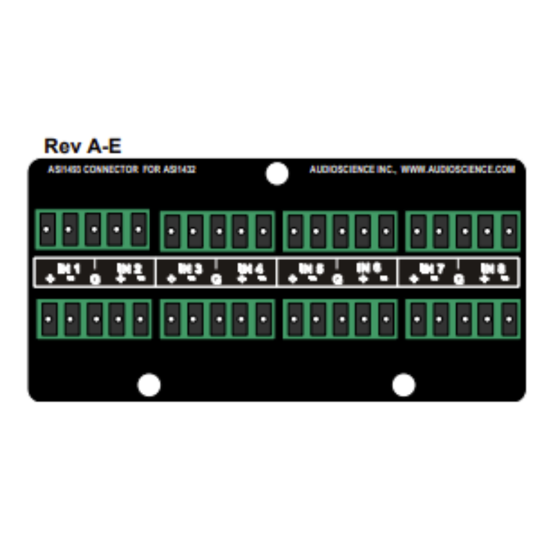 AudioScience ASI1493 Terminal Block Module