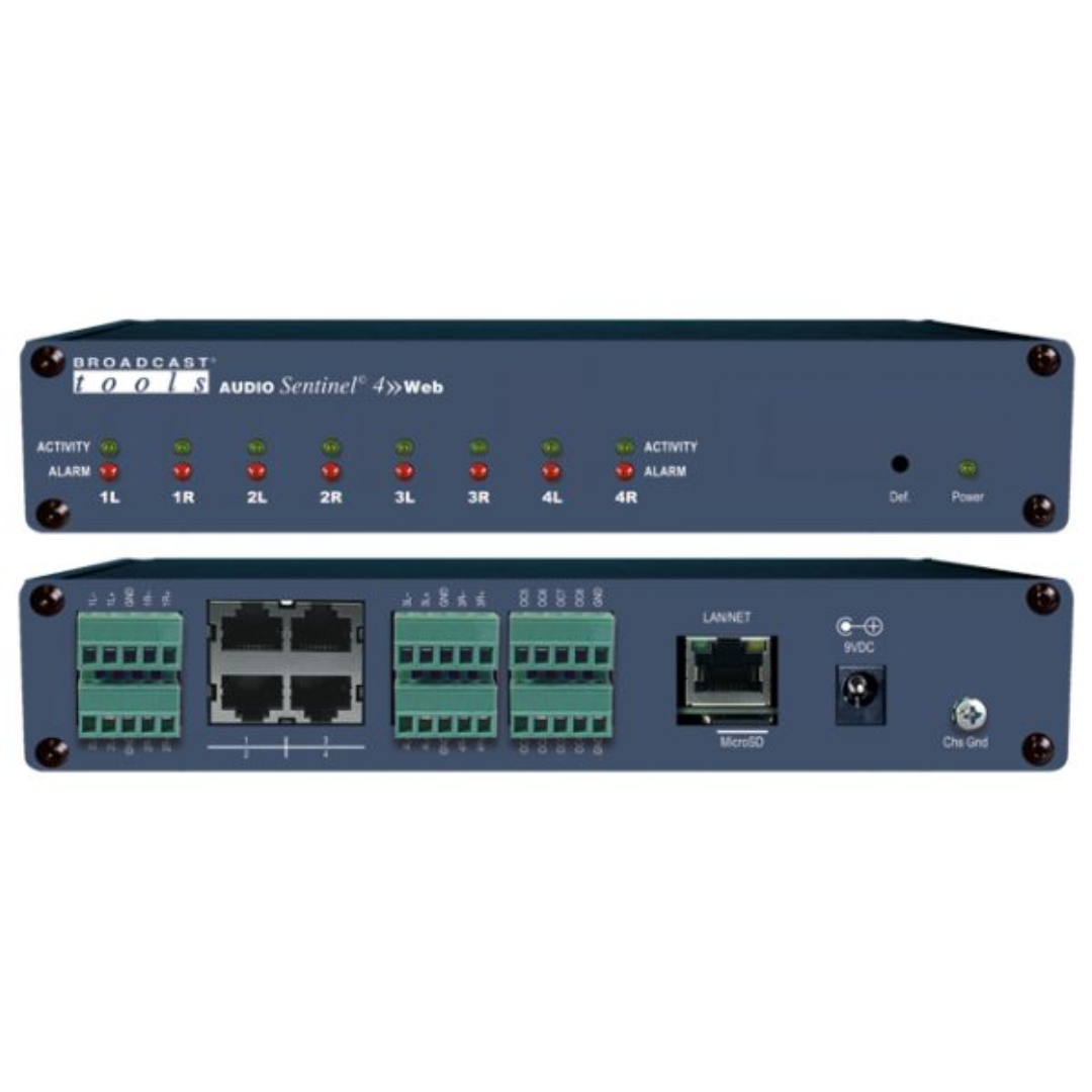 Broadcast Tools Audio-Sentinel-Plus-Web/Rjweb-Enabled Two Channel Stereo