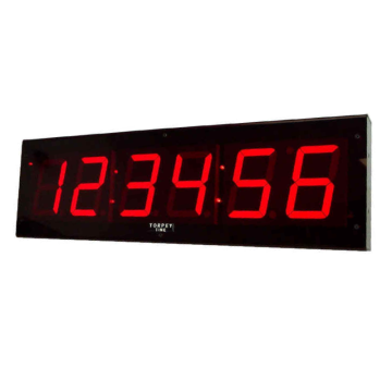 RAM CLK-40CR Large Clock Display, 4" Red LED Digits, Acrylic Case