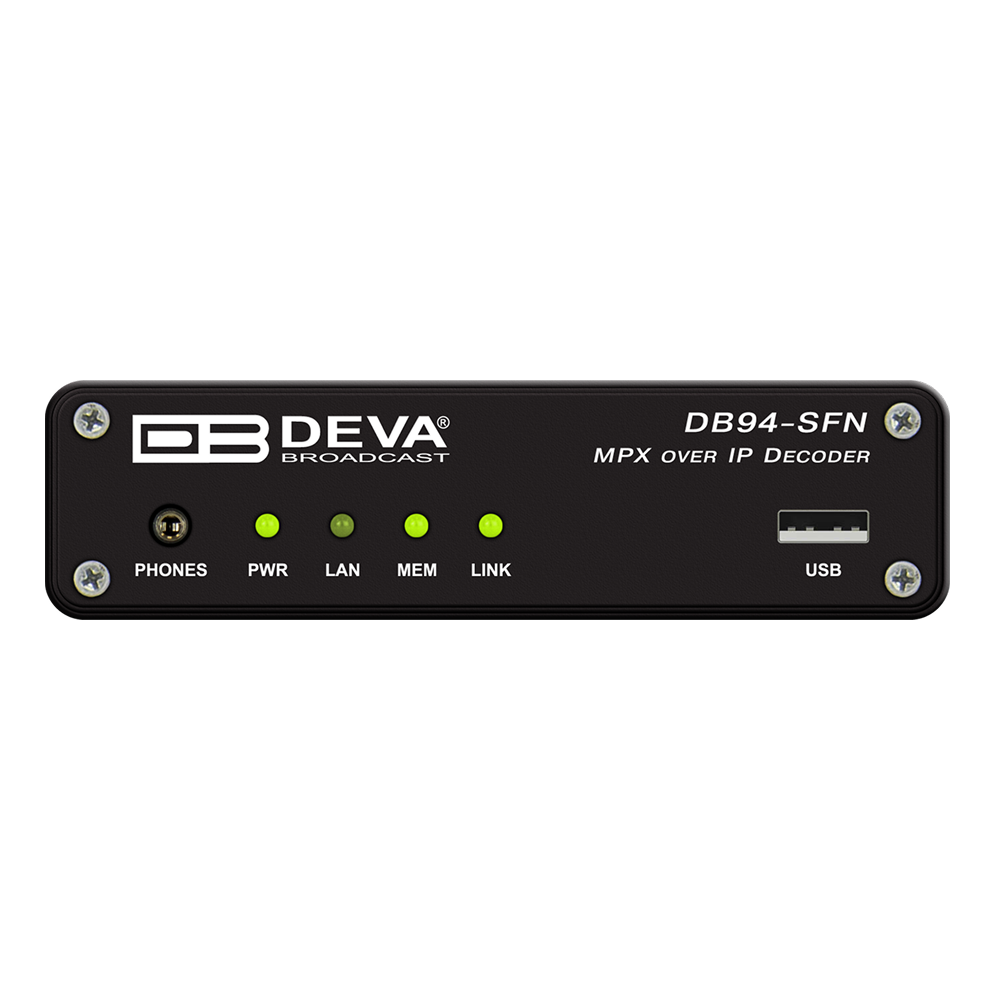 DEVA Broadcast DB94-SFN Compact MPX Over IP Decoder