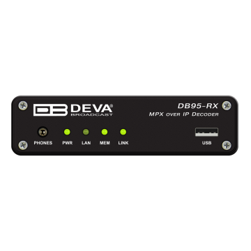 DEVA Broadcast DB-95-RX Compact MPX Over IP Decoder Aptmpx