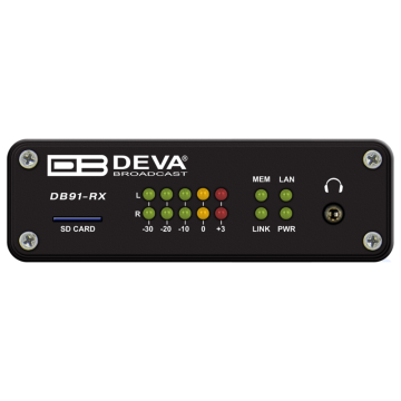 DEVA Broadcast DB91-RX β Compact IP Audio Decoder