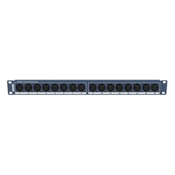 Broadcast Tools RJ-XLR-16F1RU 19” Rack Breakout Panel Converts 16 Female XLR