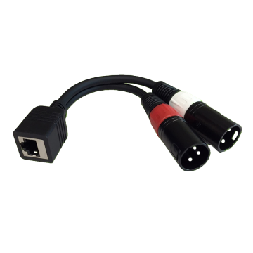 RAM RJ45F DXLR3M Female RJ45 to Dual XLR3M (sub for Studio Hub)