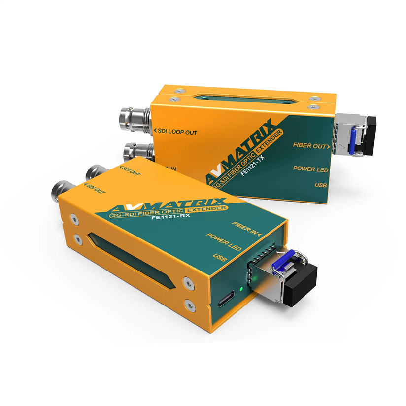 AVMATRIX FE1121 3G-SDI Fiber Optic Extender Kit-Receiver/Transmitter Set 20
