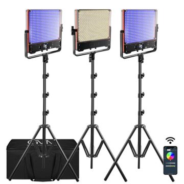GVM 50SM-3L 50SM RGB LED Double-Sided Light Bi-Color Soft Panel 3-LIGHT Kit