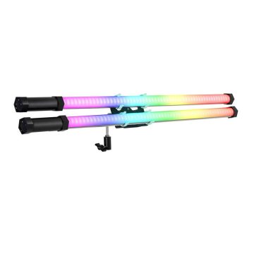 GVM BD100-2P LED Stick RGB 2-LIGHT Wand Kit with Bracket