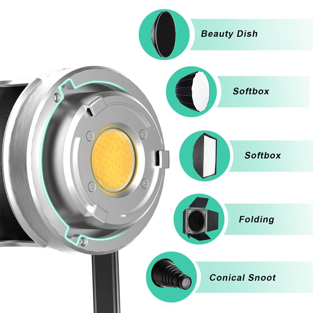 GVM SD200D-SET2 GVM SD200D Bi-Color LED Video Spotlight Kit - Image 7