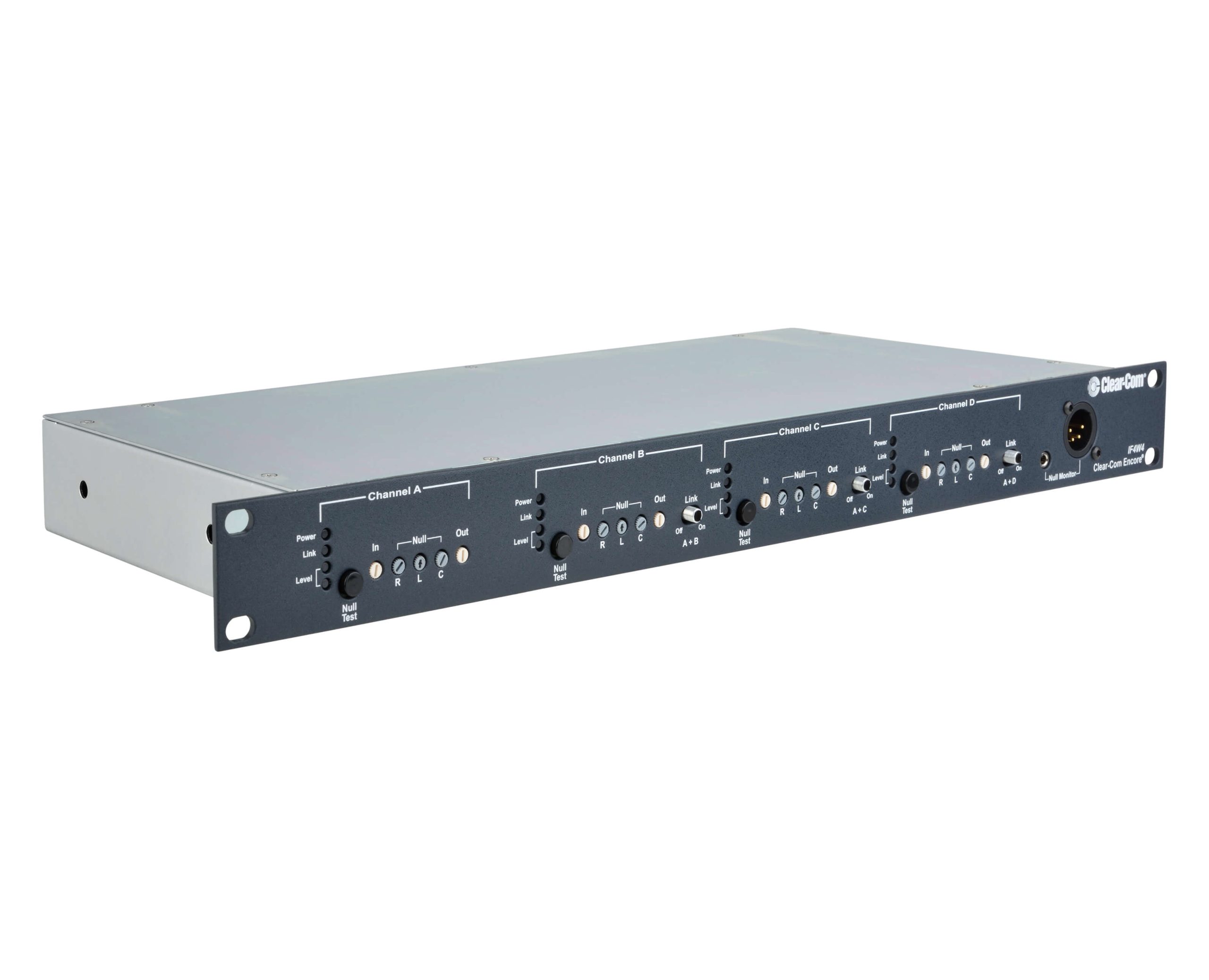 Clearcom IF4W4 Encore Interface: 4 Ch, 2-WIRE/ 4 Wire 1RU - Image 2