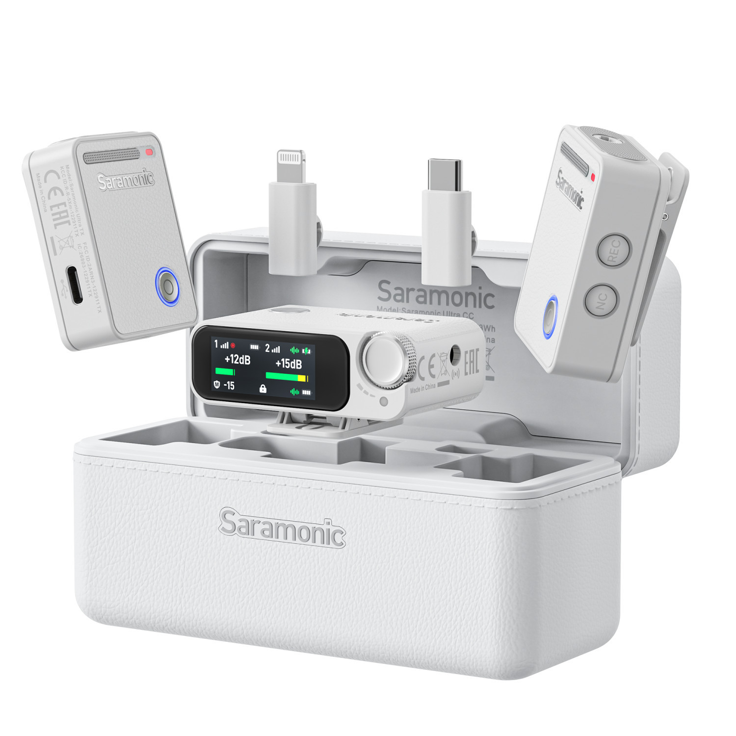 Saramonic Ultra 02 Dual Wireless Mic System with 32-Bit Float & Timecode (White)