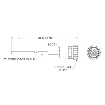 MYAT 180-132 Switch Control Cable, 20 FT