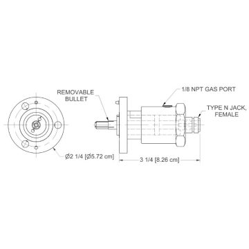 MYAT 101-059 Reducer, 7/8 ” Eia to Type “ N ” Female