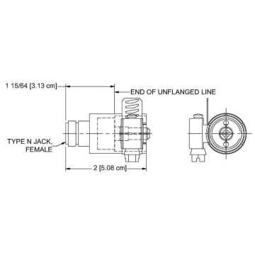 MYAT 101-061 Reducer, 7/8 " 50 Ohm Unflanged to " N " Female