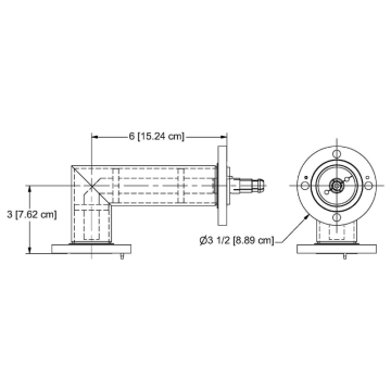 MYAT 201-023 1 5/8 50 Ohm 90 Deg Elbow Flanged