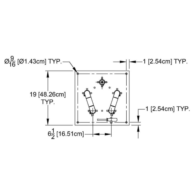 MYAT 201-138-5 5 Port Patch Panel 1-5/8