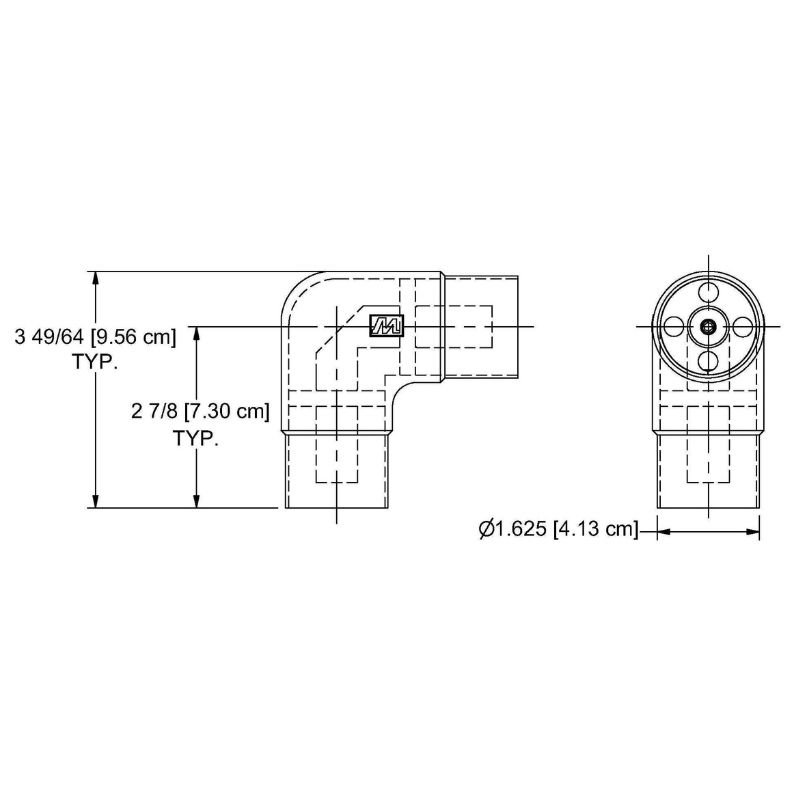 MYAT 211-025 Aluminum 90 Elbow Unflanged Catalog PG.22 )