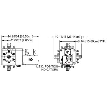 MYAT 301-180-1 3-1/8 " Coaxial Transfer Switch 115VAC 50/60Hz Control