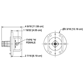MYAT 311-066 Reducer, Plate Type 3-1/8 " to N Female