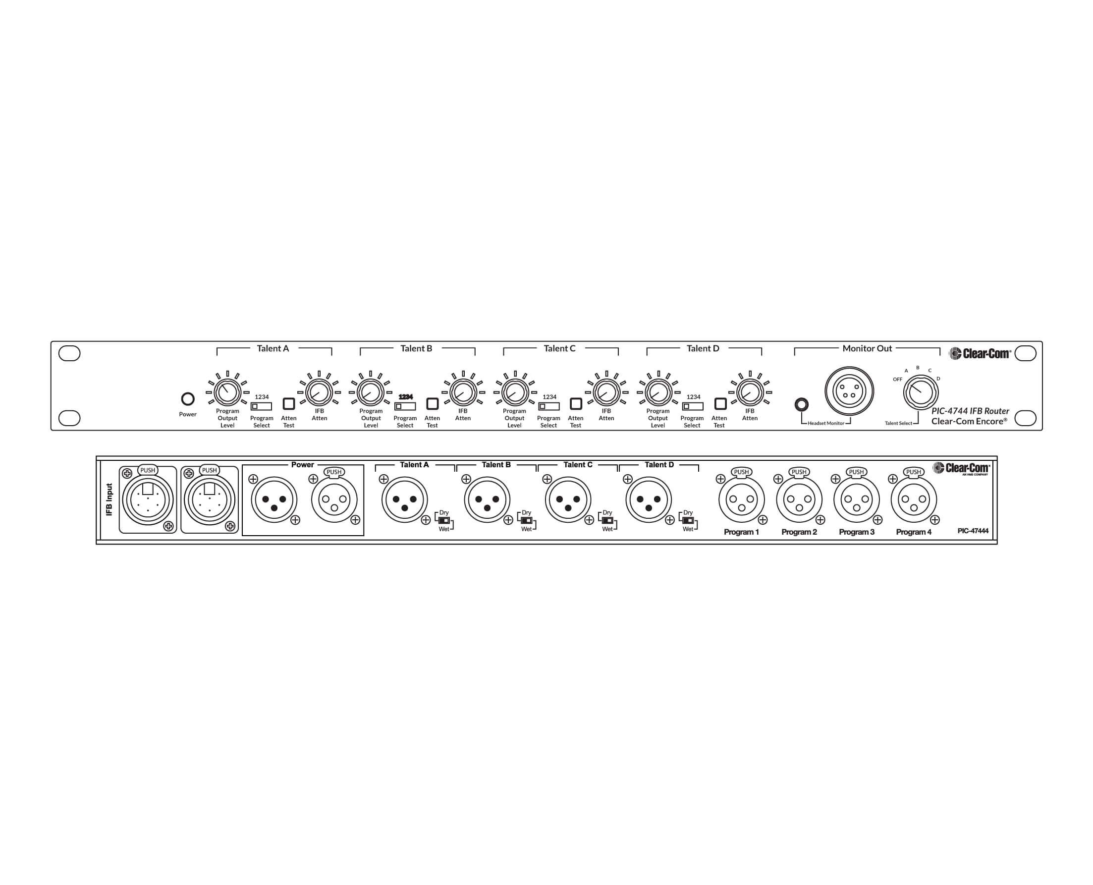 Clear Com PIC-4744 Encore IFB Controller: 4CH - Image 5