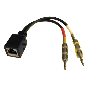 RAM RJ45F D1/8"TRSM Female RJ45 to Dual 1/8" TRS Male